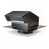 Master Flow Goose Neck 8-Inch Galvanized Steel Vent and Pipe Flashing, Black