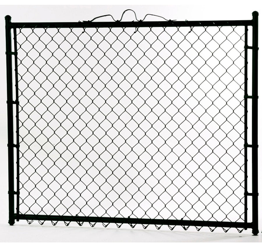 4-ft H x 4-ft W Vinyl Coated Vinyl-coated Steel Walk-thru Chain Link Fence Gate with Mesh Size 2-in