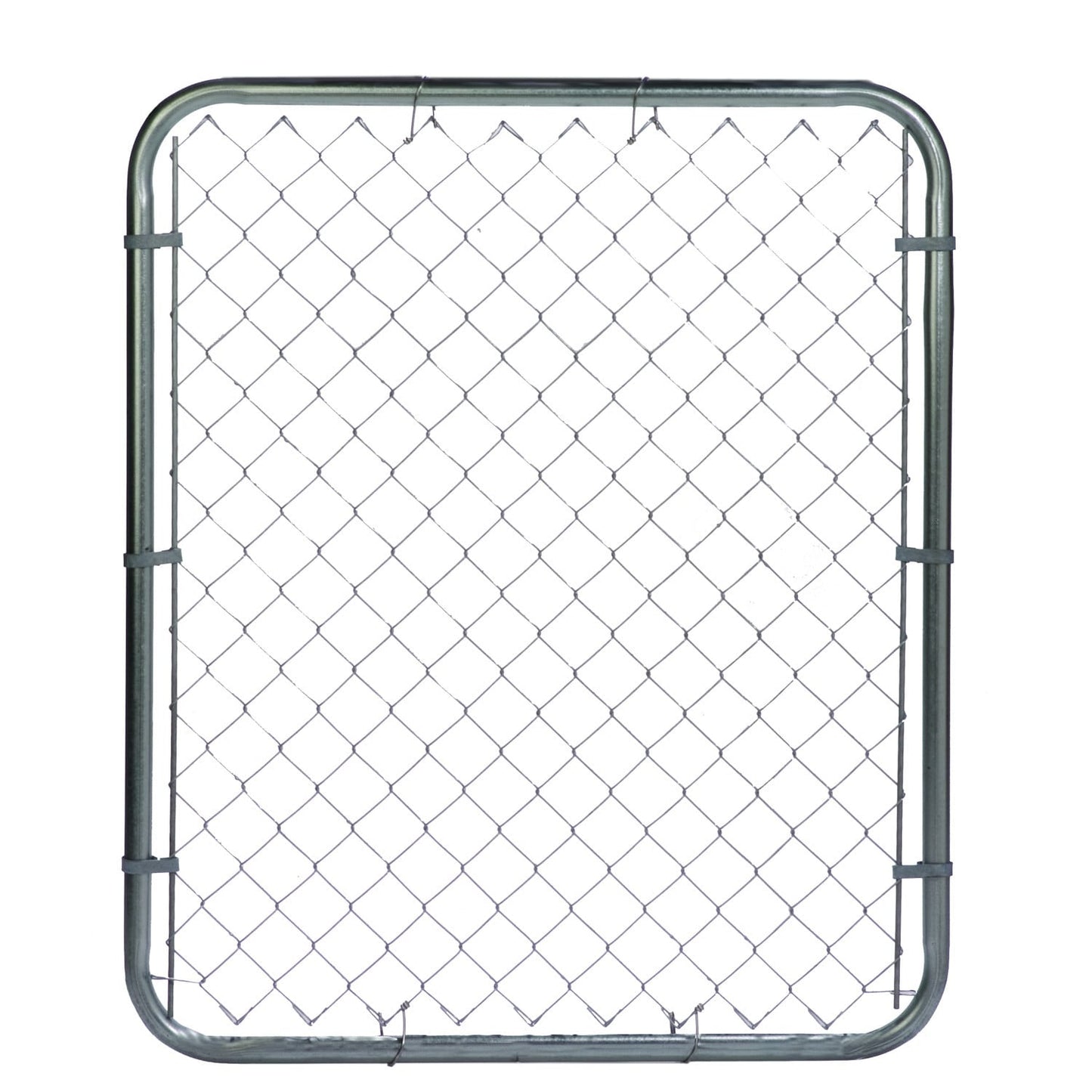 5-ft H x 3-1/2-ft W Galvanized Steel Walk-thru Chain Link Fence Gate with Mesh Size 2.375-in
