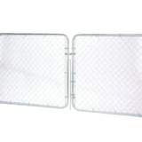 5-ft H x 10-ft W Galvanized Steel Drive-thru Chain Link Fence Gate with Mesh Size 2.375-in