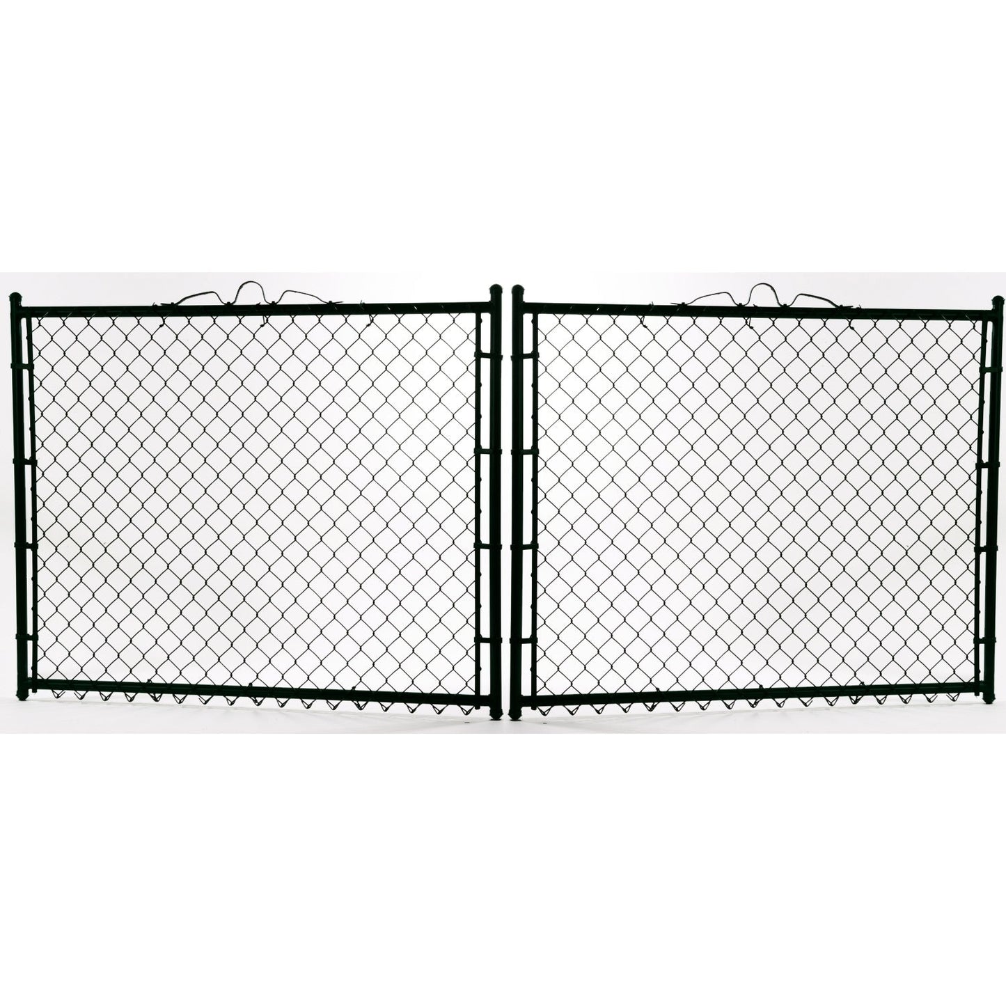 4-ft H x 10-ft W Vinyl Coated Vinyl-coated Steel Drive-thru Chain Link Fence Gate with Mesh Size 2-in