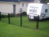 4-ft H x 10-ft W Vinyl Coated Vinyl-coated Steel Drive-thru Chain Link Fence Gate with Mesh Size 2-in