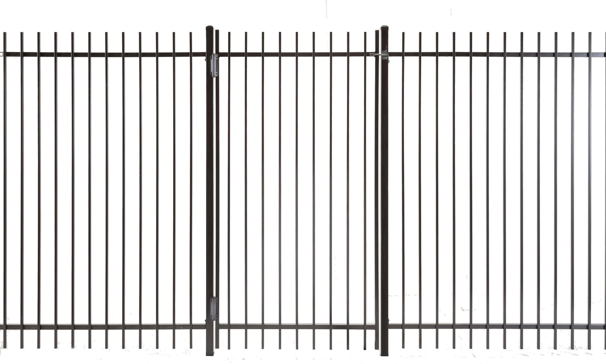 Kent 6-ft H x 3-ft W Powder Coated Vinyl-coated Steel Square-top Decorative Walk-thru Fence Gate