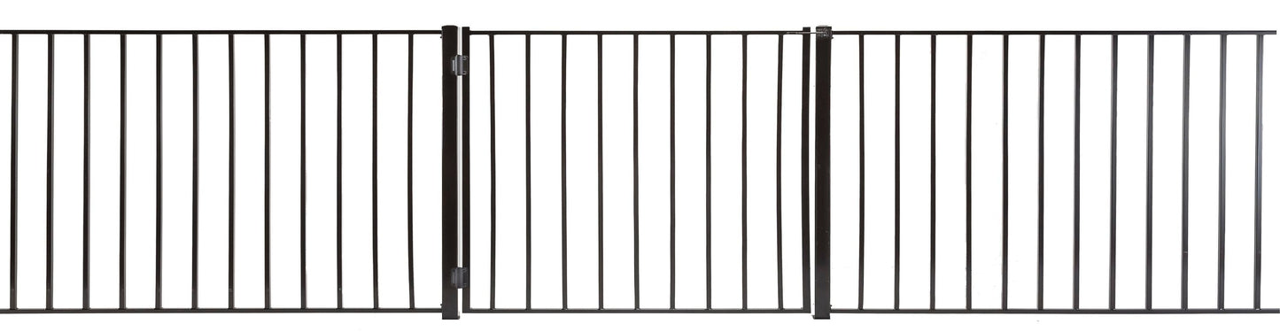 Monroe 3-ft H x 4-ft W Powder Coated Vinyl-coated Steel Flat-top Decorative Walk-thru Fence Gate
