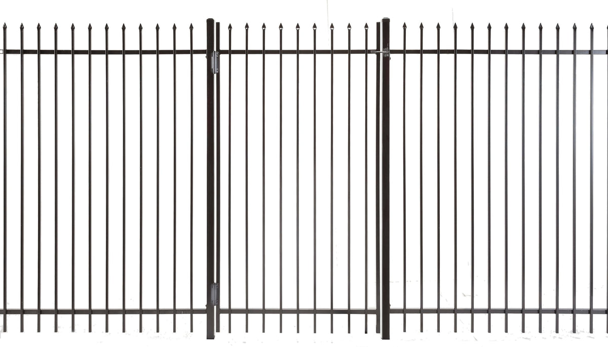 Lafayette 6-ft H x 3-ft W Powder Coated Vinyl-coated Steel Pressed-point Decorative Walk-thru Fence Gate