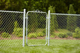 4-ft H x 3-1/2-ft W Galvanized Steel Walk-thru Chain Link Fence Gate with Mesh Size 2.375-in