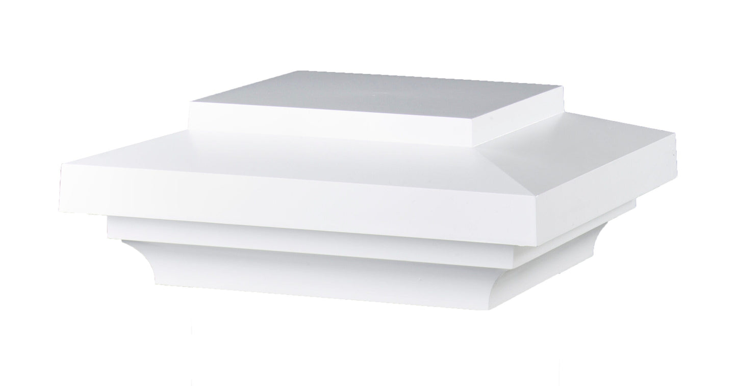 AZEK 6-in x 6-in Reserve Rail White Composite Deck Post Cap