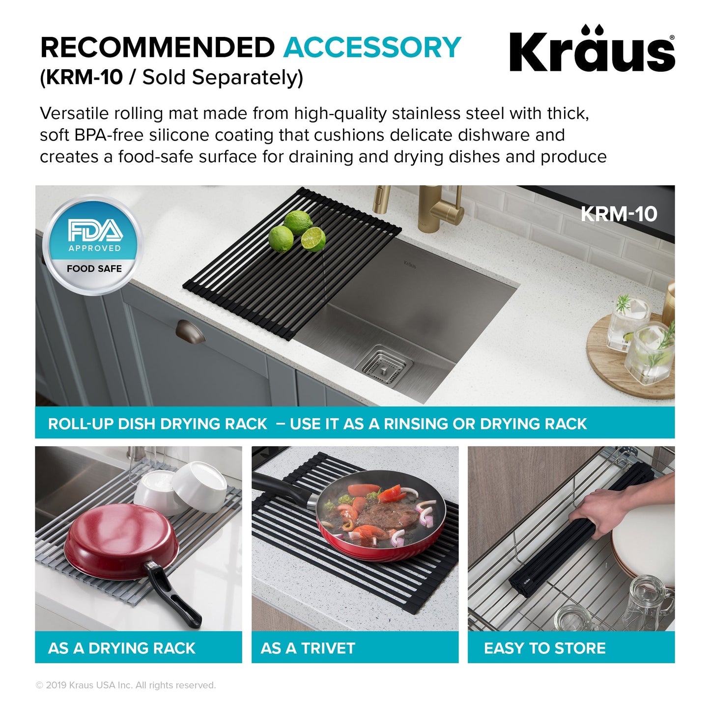 Kraus Stainless Steel Undermount Laundry Sink 18.5" x 24"