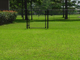 6-ft H x 3-in W 16-Gauge Black Galvanized Steel Terminal Chain Link Fence Post