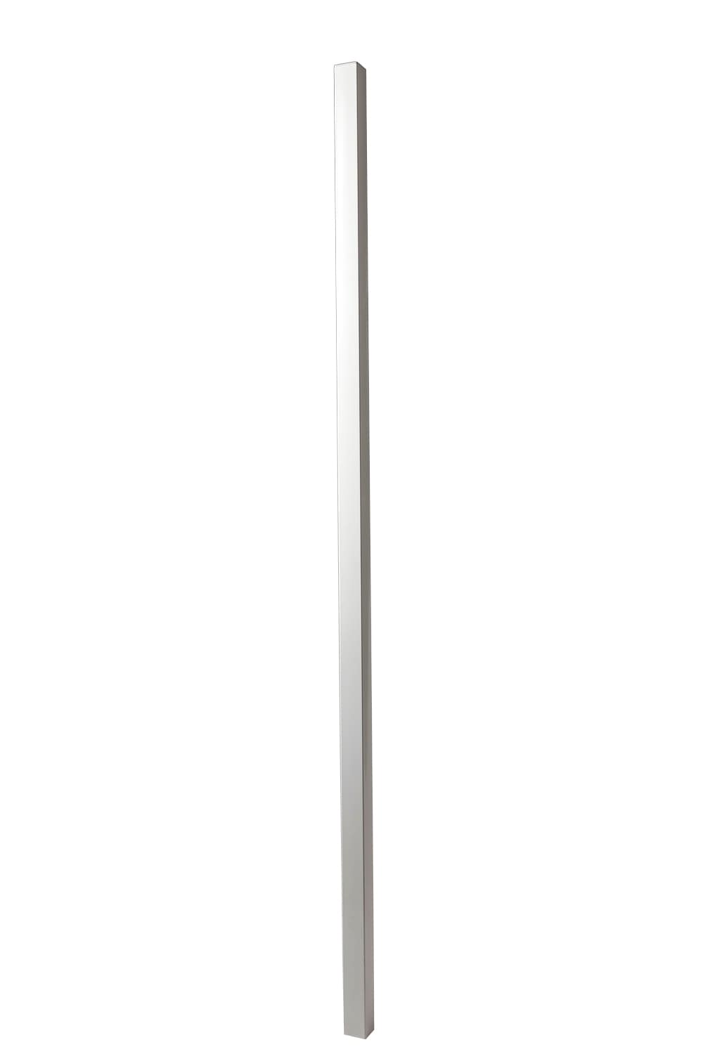 7-ft H x 2-in W White Galvanized Steel Decorative Universal Fence Post