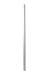 7-ft H x 2-in W White Galvanized Steel Decorative Universal Fence Post