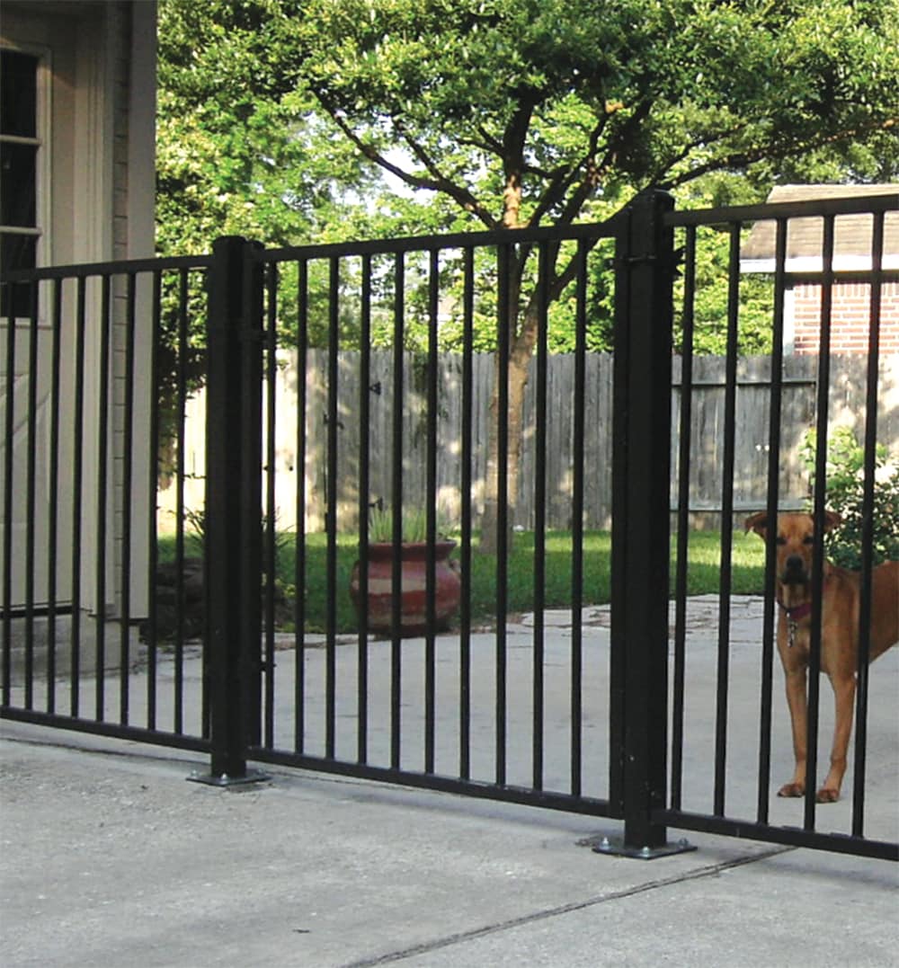 3-ft H x 2-in W Black Galvanized Steel Decorative Universal Fence Post