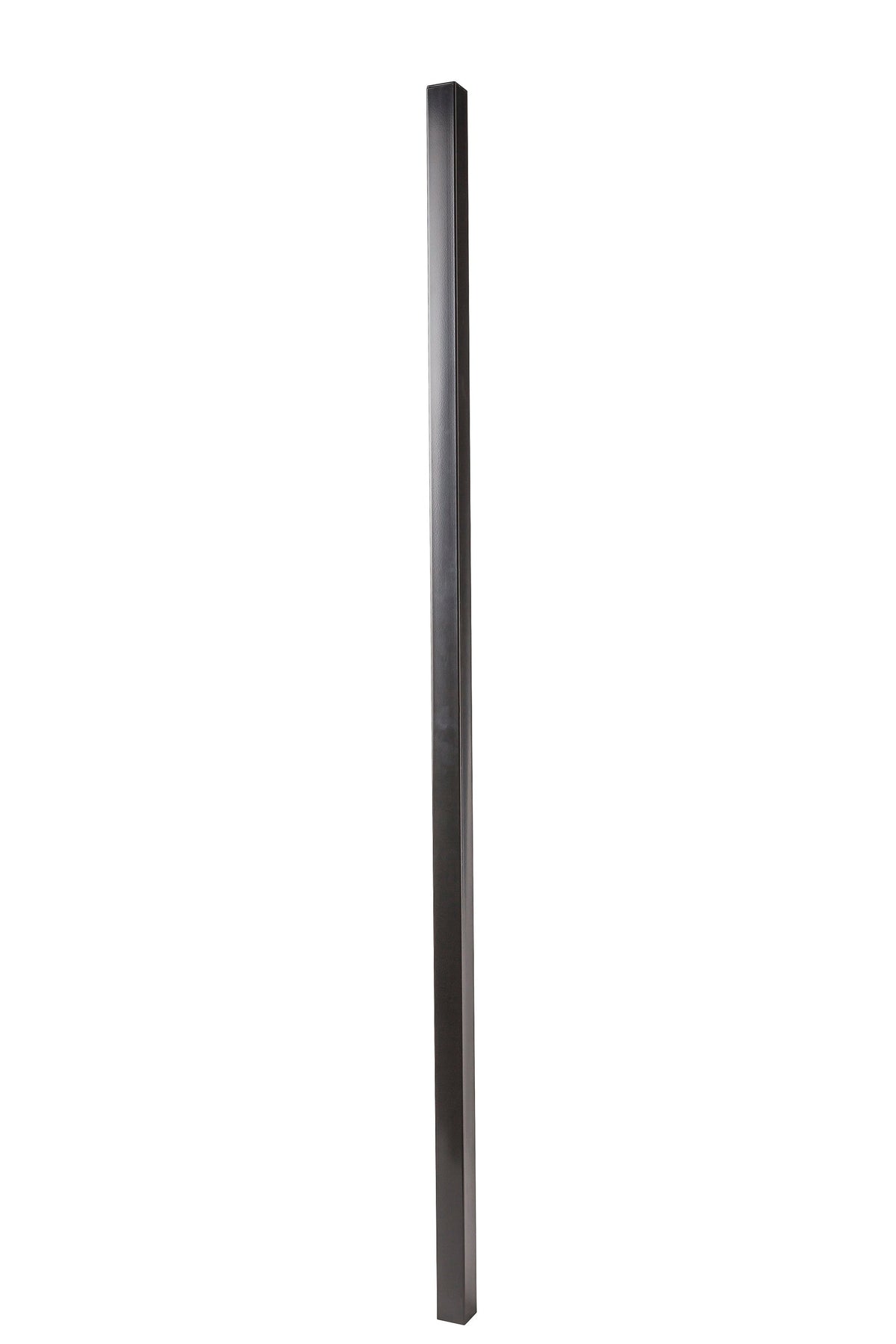 7-ft H x 2-in W Black Galvanized Steel Decorative Universal Fence Post