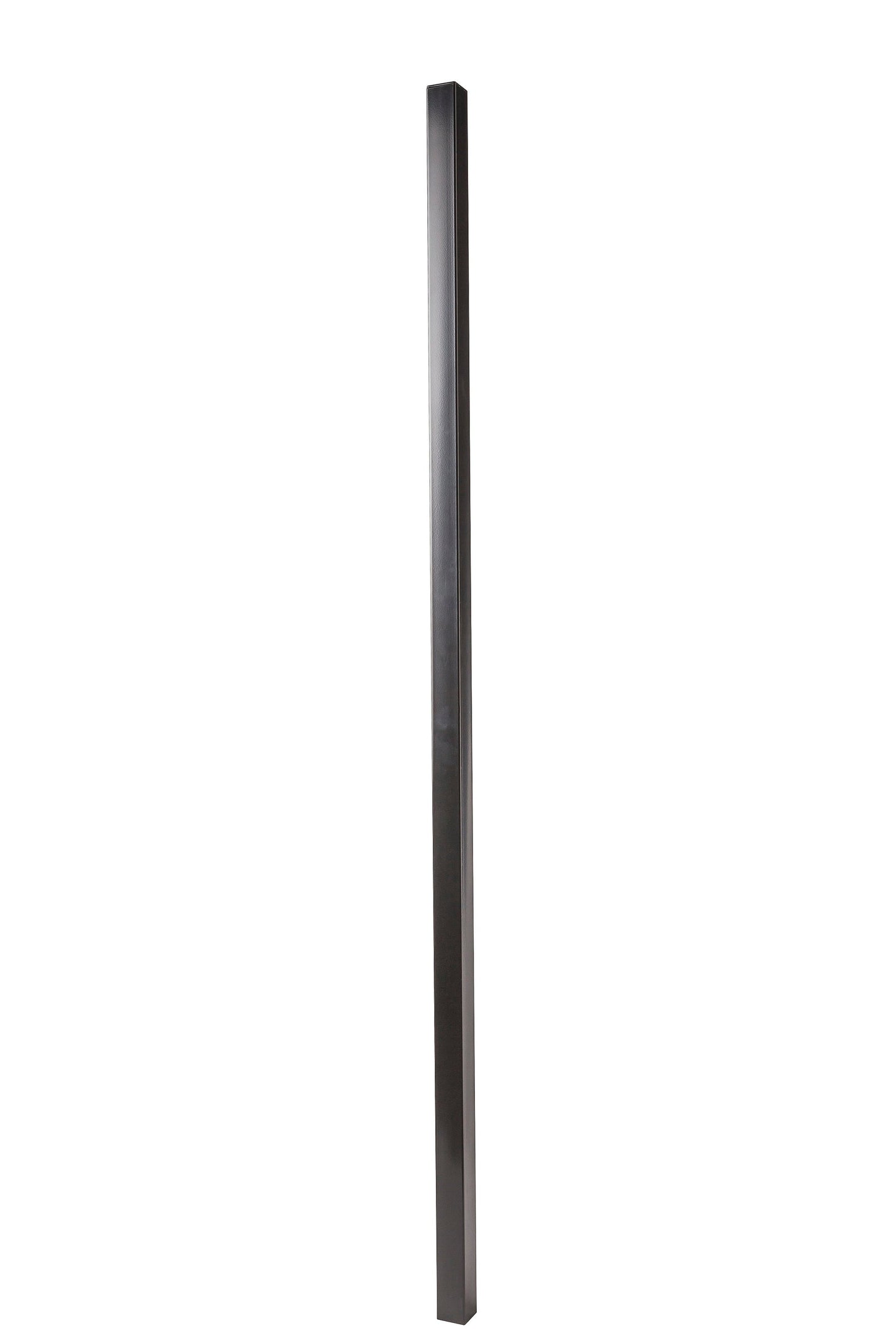 7-ft H x 2-in W Black Galvanized Steel Decorative Universal Fence Post