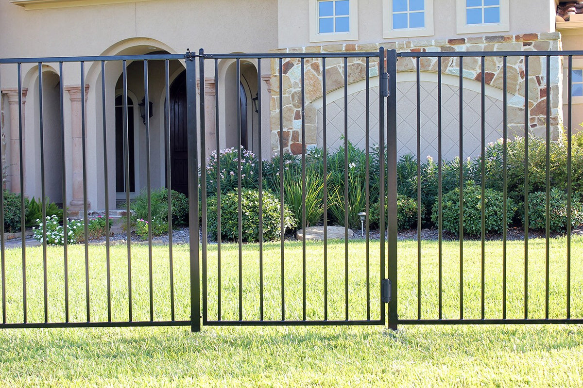 7-ft H x 2-in W Black Galvanized Steel Decorative Universal Fence Post