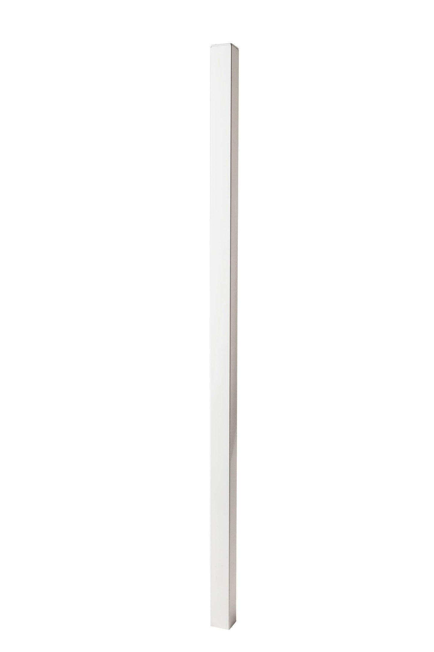 5-ft H x 2-in W White Galvanized Steel Decorative Universal Fence Post