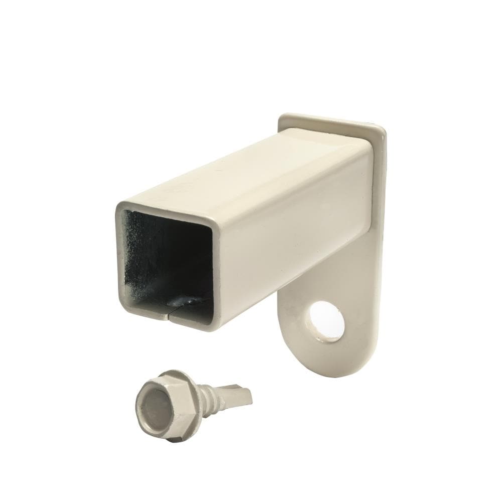 Navajo White Metal Fence Mounting Bracket For Metal Fence 4-Pack