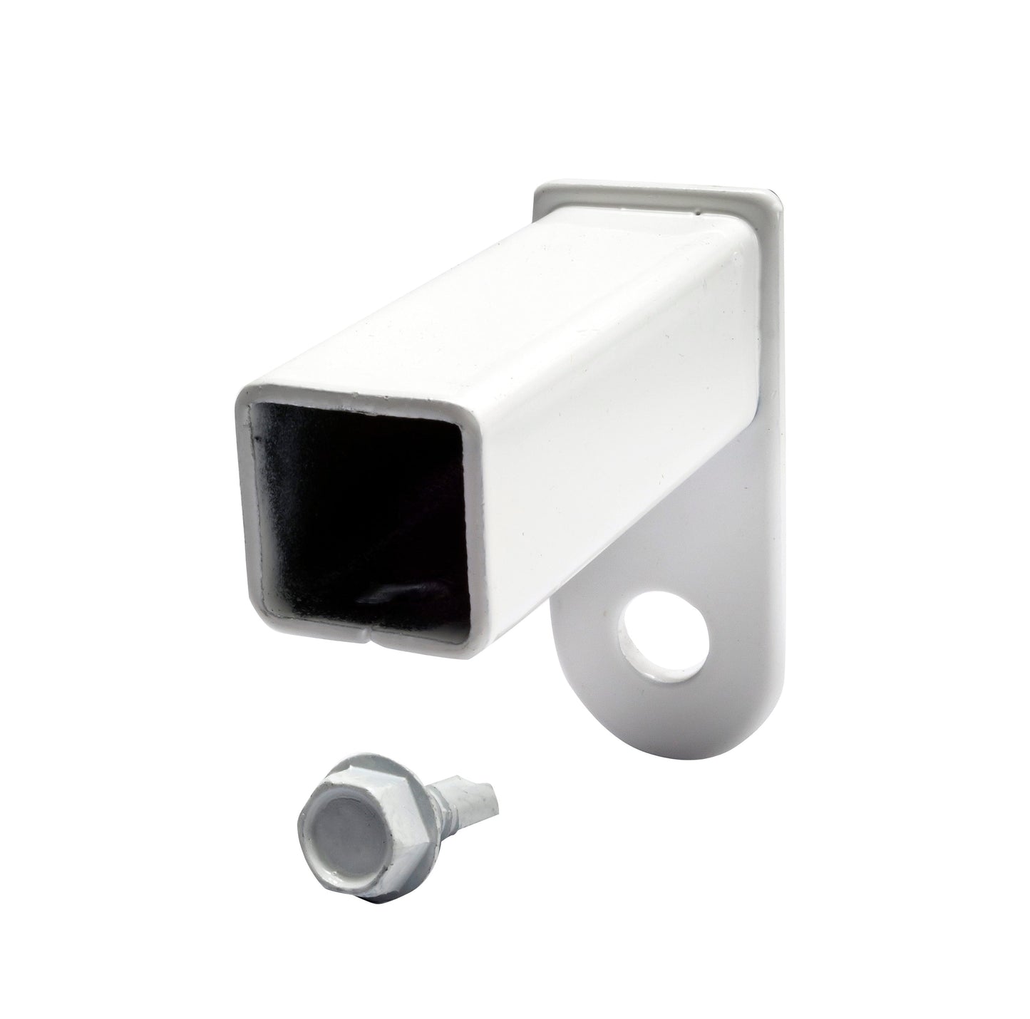 White Metal Fence Mounting Bracket For Metal Fence 4-Pack