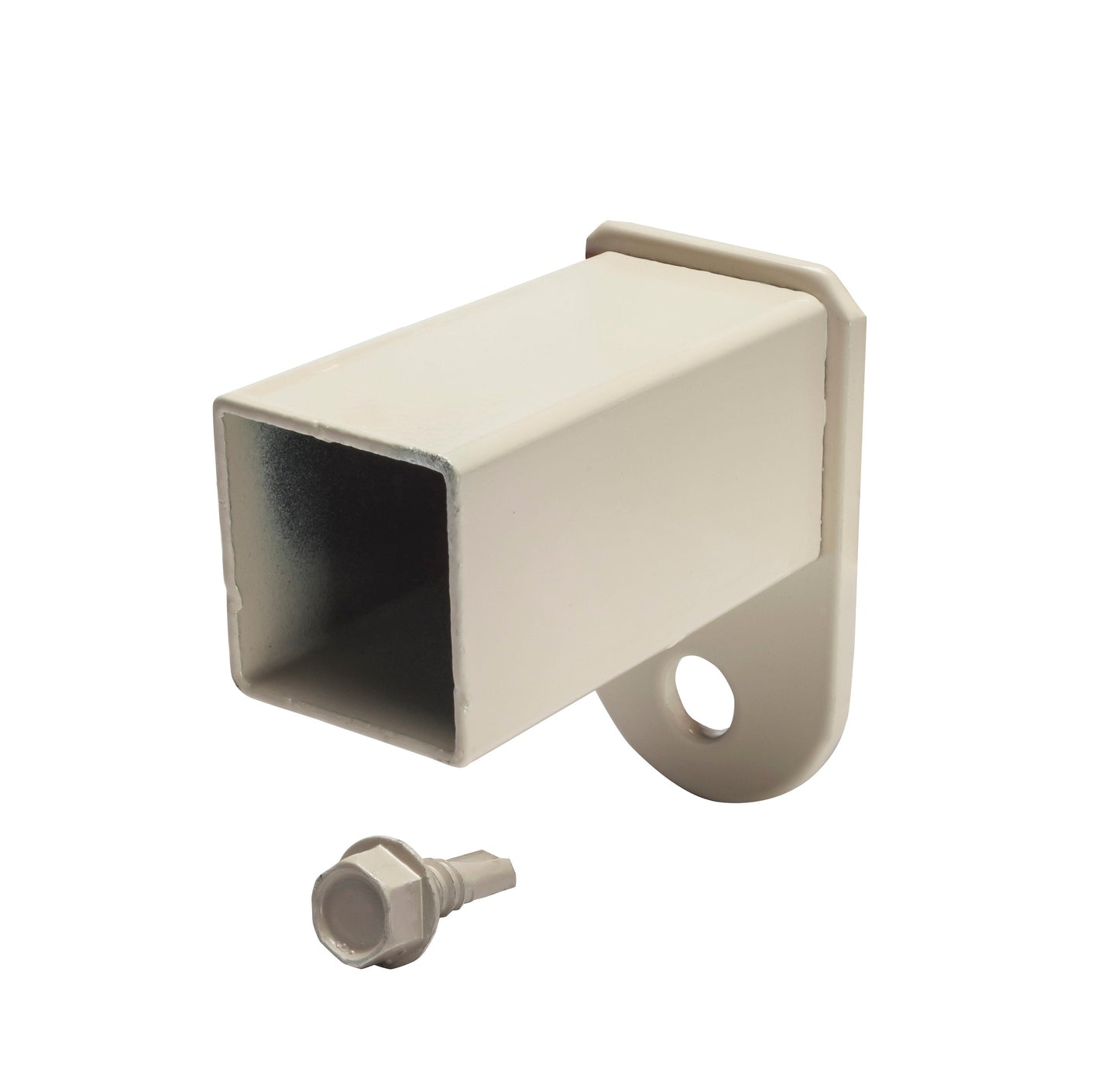 Navajo White Metal Fence Mounting Bracket For Decorative Metal Fence 4-Pack