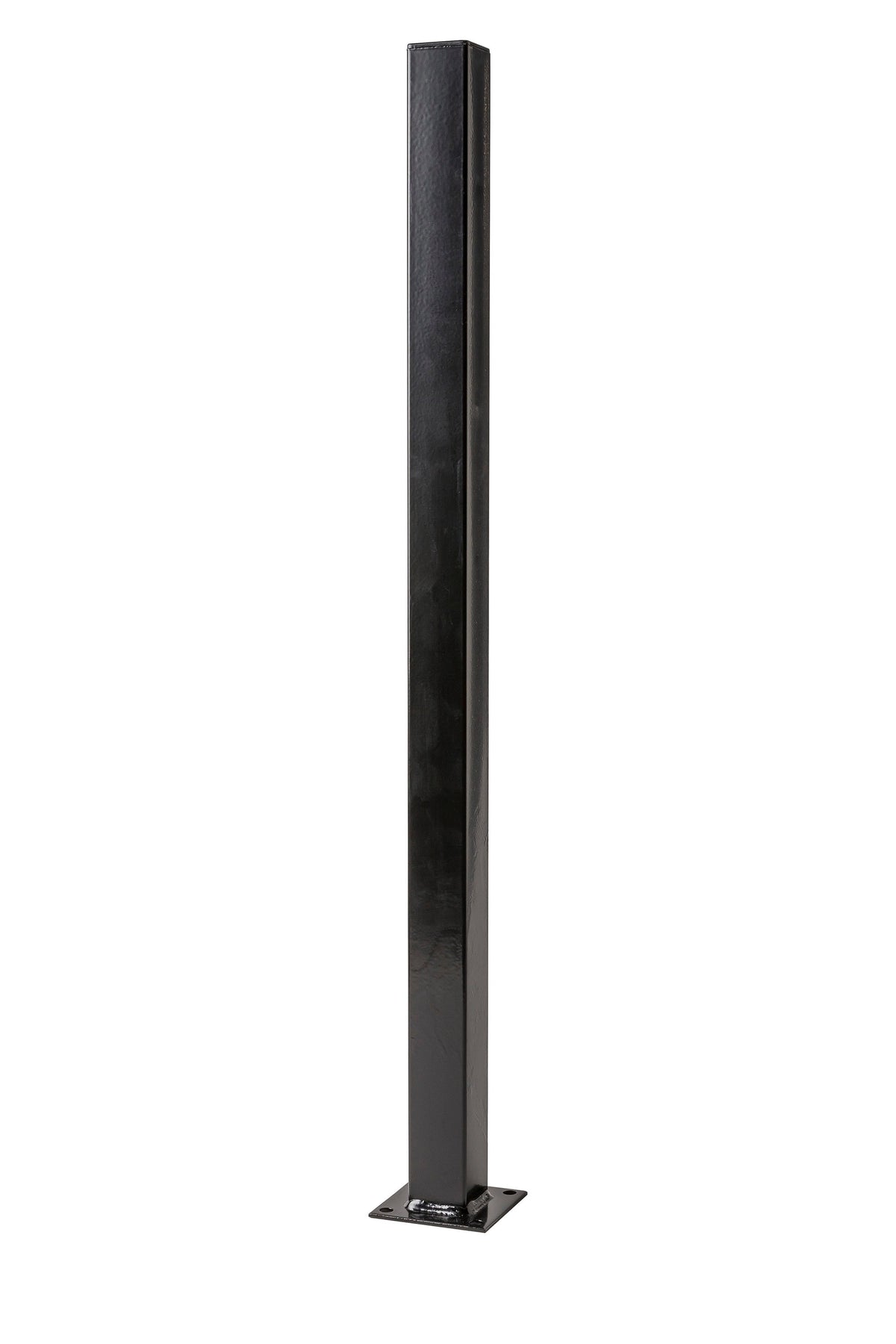 4-ft H x 3-in W Black Galvanized Steel Decorative Universal Fence Post