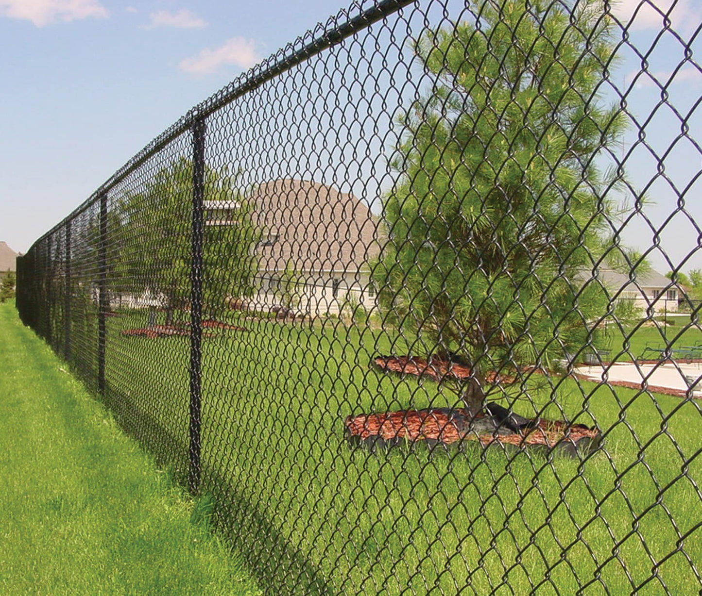 10-1/2-ft W 17-Gauge Vinyl Coated Metal Chain Link Fence Rail