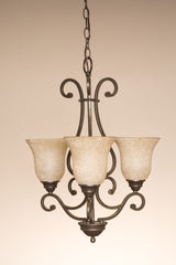 Portfolio Linkhorn 3-Light Iron Stone Vintage Chandelier, 24.5-in H x 20-in Dia