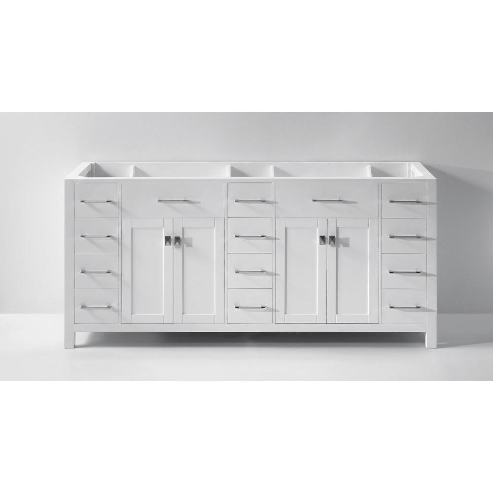 Caroline Parkway 72 in. W Bath Vanity Cabinet Only in White - Super Arbor