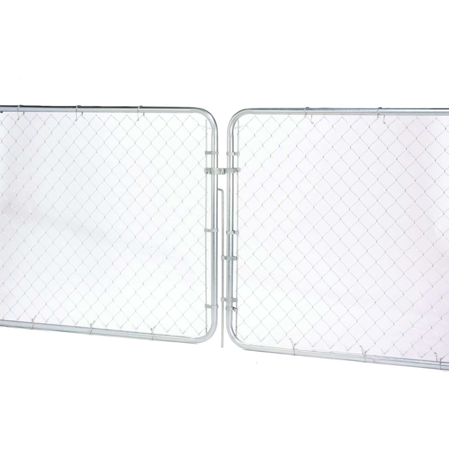 6-ft H x 10-ft W Galvanized Steel Drive-thru Chain Link Fence Gate with Mesh Size 2.375-in