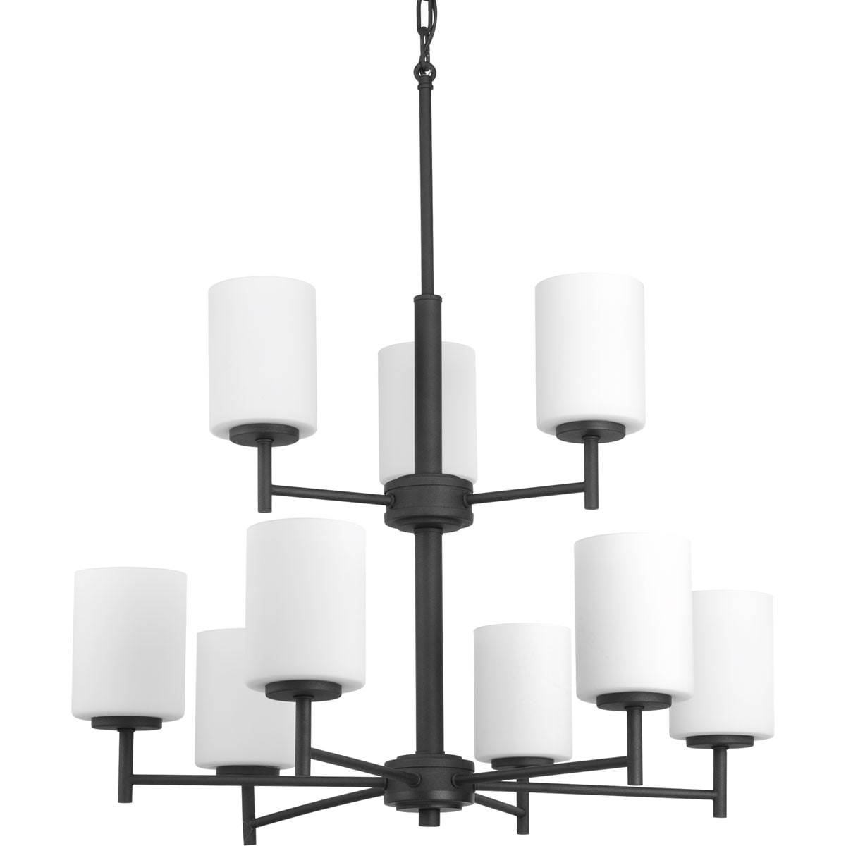 Progress Lighting Replay 9-Light Black Modern/Contemporary Chandelier
