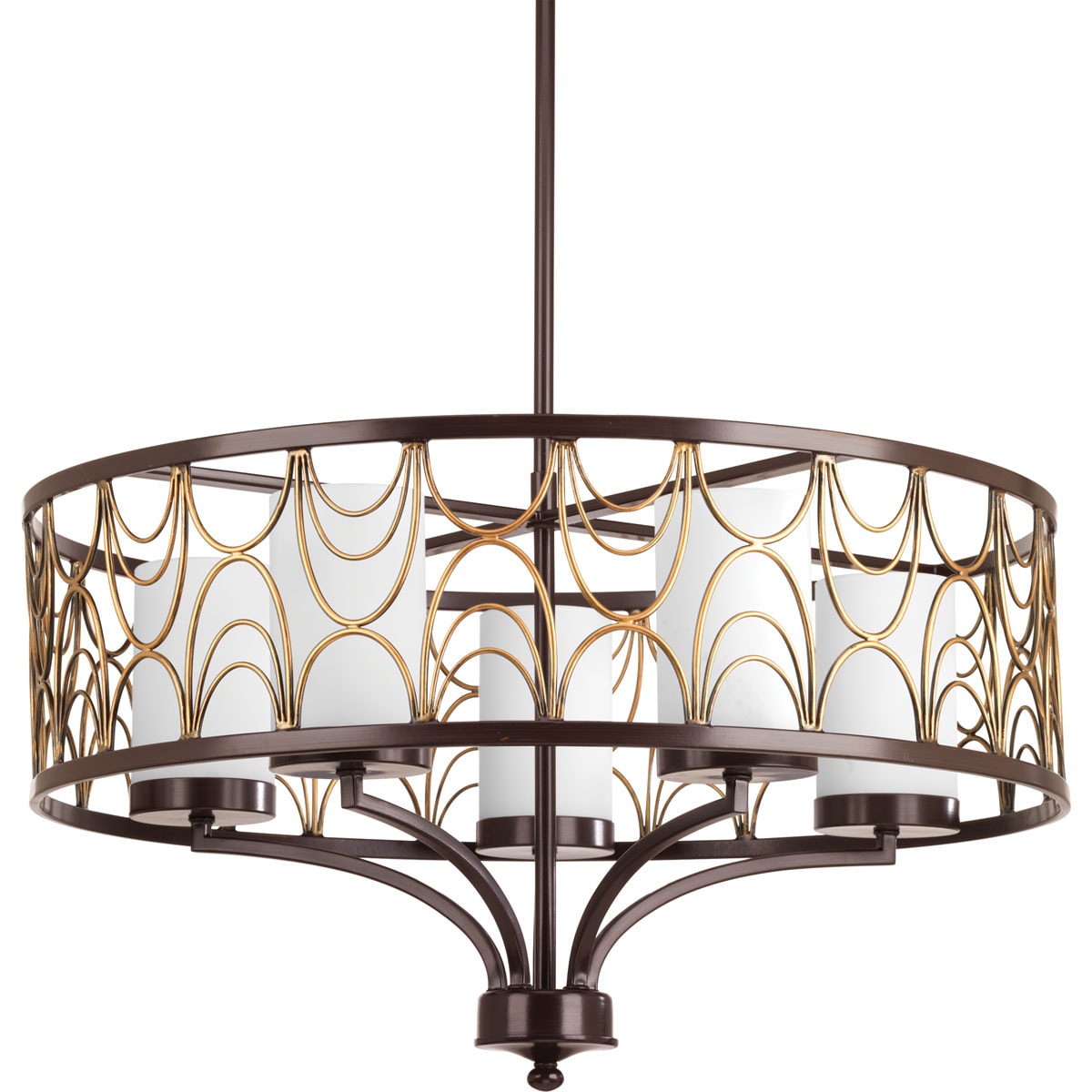 Progress Lighting Cirrine 5-Light Antique Bronze Transitional Chandelier