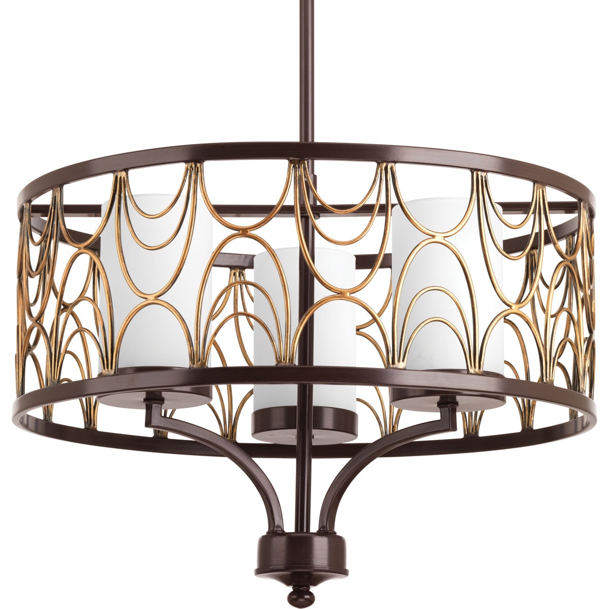 Progress Lighting Cirrine 3-Light Antique Bronze Transitional Chandelier