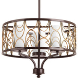 Progress Lighting Cirrine 3-Light Antique Bronze Transitional Chandelier