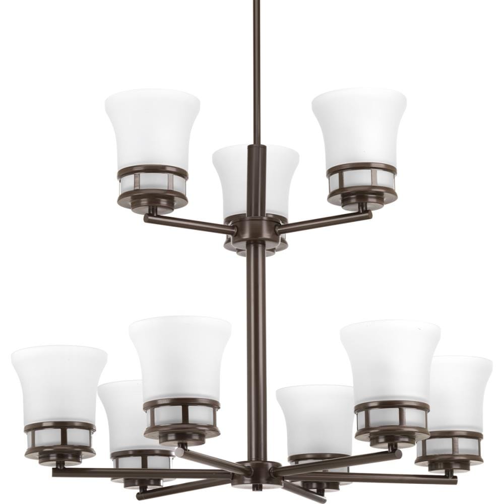Progress Lighting Cascadia 9-Light Antique Bronze Coastal Chandelier