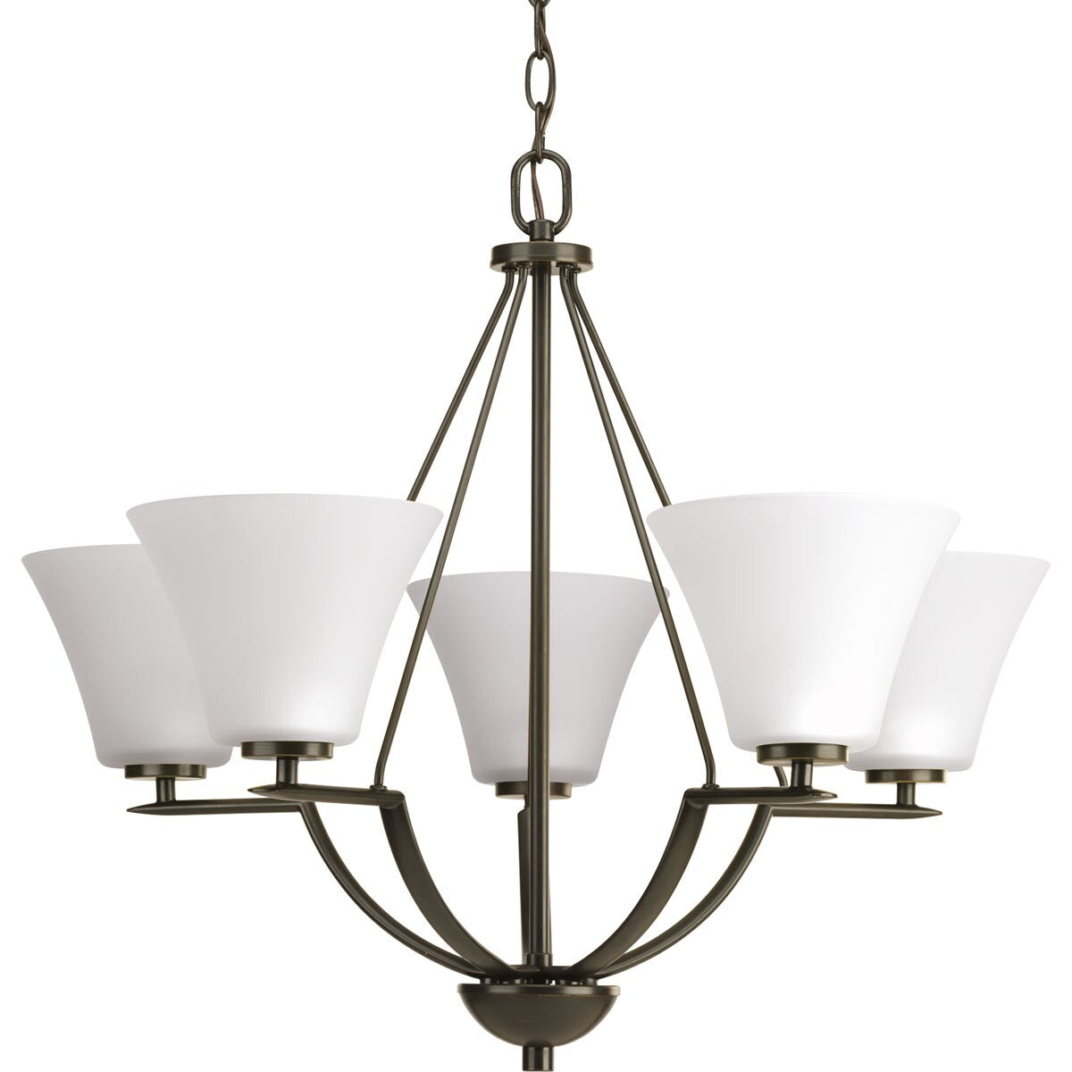 Progress Lighting Bravo 5-Light Antique Bronze Transitional Chandelier