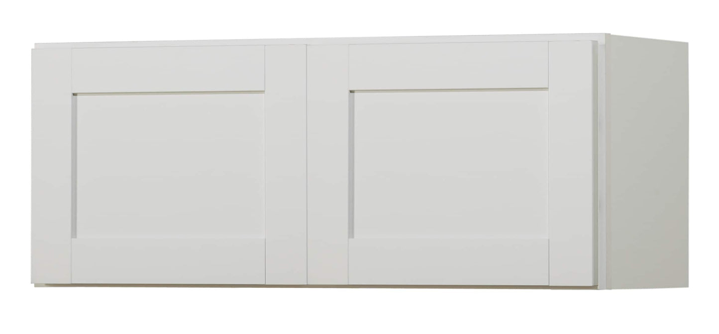 Diamond NOW Arcadia 36-in W x 12-in H x 12-in D White Wall Fully Assembled Cabinet (Recessed Panel Shaker Door Style)
