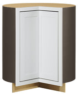 Diamond NOW Arcadia 36-in W x 35-in H x 23.75-in D White Lazy Susan Corner Base Fully Assembled Cabinet (Recessed Panel Shaker Style)