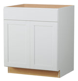 Diamond NOW Arcadia 30-in W x 35-in H x 23.75-in D White Sink Base Fully Assembled Cabinet (Recessed Panel Shaker Style)