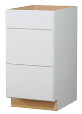 Diamond NOW Arcadia 18-in W x 35-in H x 23.75-in D White 3-Drawer Base Fully Assembled Cabinet (Recessed Panel Shaker Style)