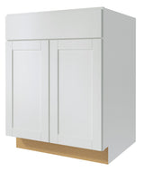 Diamond NOW Arcadia 27-in W x 35-in H x 23.75-in D White 1-Drawer Base Fully Assembled Cabinet (Recessed Panel Shaker Style)