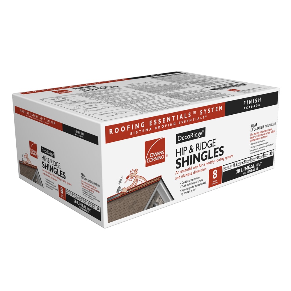 Owens Corning DecoRidge 8-In Hip & Ridge Roof Shingles, Forest Brown/Copper Trail, 20 Linear Ft per Bundle