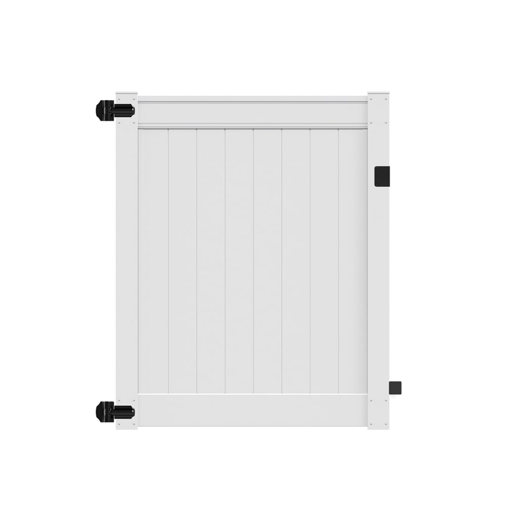 Freedom Everton 6-ft H x 5-ft W White Vinyl Fence Gate Kit (Unassembled)