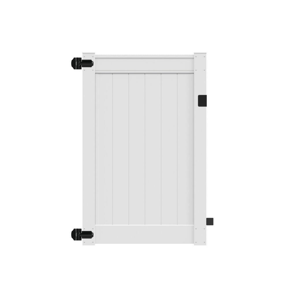 Freedom Everton 6-ft H x 4-ft W White Vinyl Fence Gate (Unassembled)