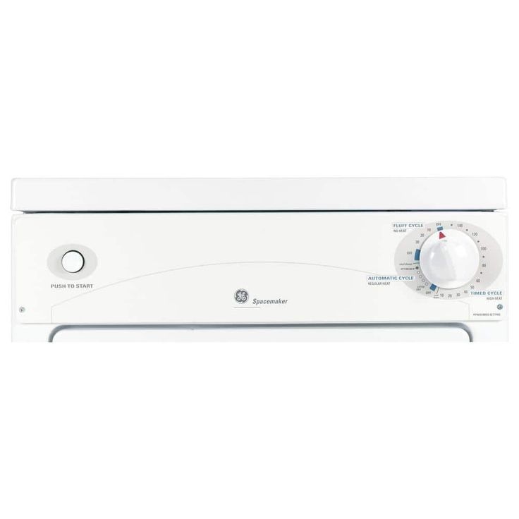 GE 3.6-cu ft Stackable Portable Electric Dryer (White on White)