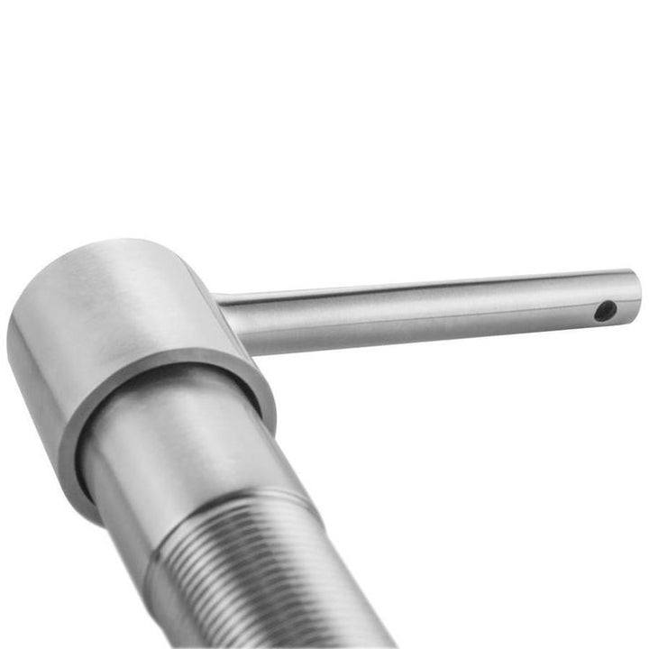 Ticor Andorra Stainless Steel Deck-Mount Bar and Prep Handle Kitchen Faucet