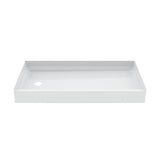 A2 60 in. x 30 in. Single Threshold Left Drain Shower Pan in White - Super Arbor