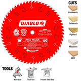 10 in. x 60-Teeth Fine Finish Saw Blade - Super Arbor