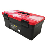 14 in. Tool Box with Lid Organizers and Removable Tool Tray - Super Arbor