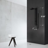 Orchid 39.375 in. 2-Jet High Pressure Shower System with Fixed Rainhead and Handheld Dual Shower in Matte Black - Super Arbor