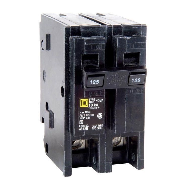 Square D Homeline 125-Amp 2-Pole Main Circuit Breaker