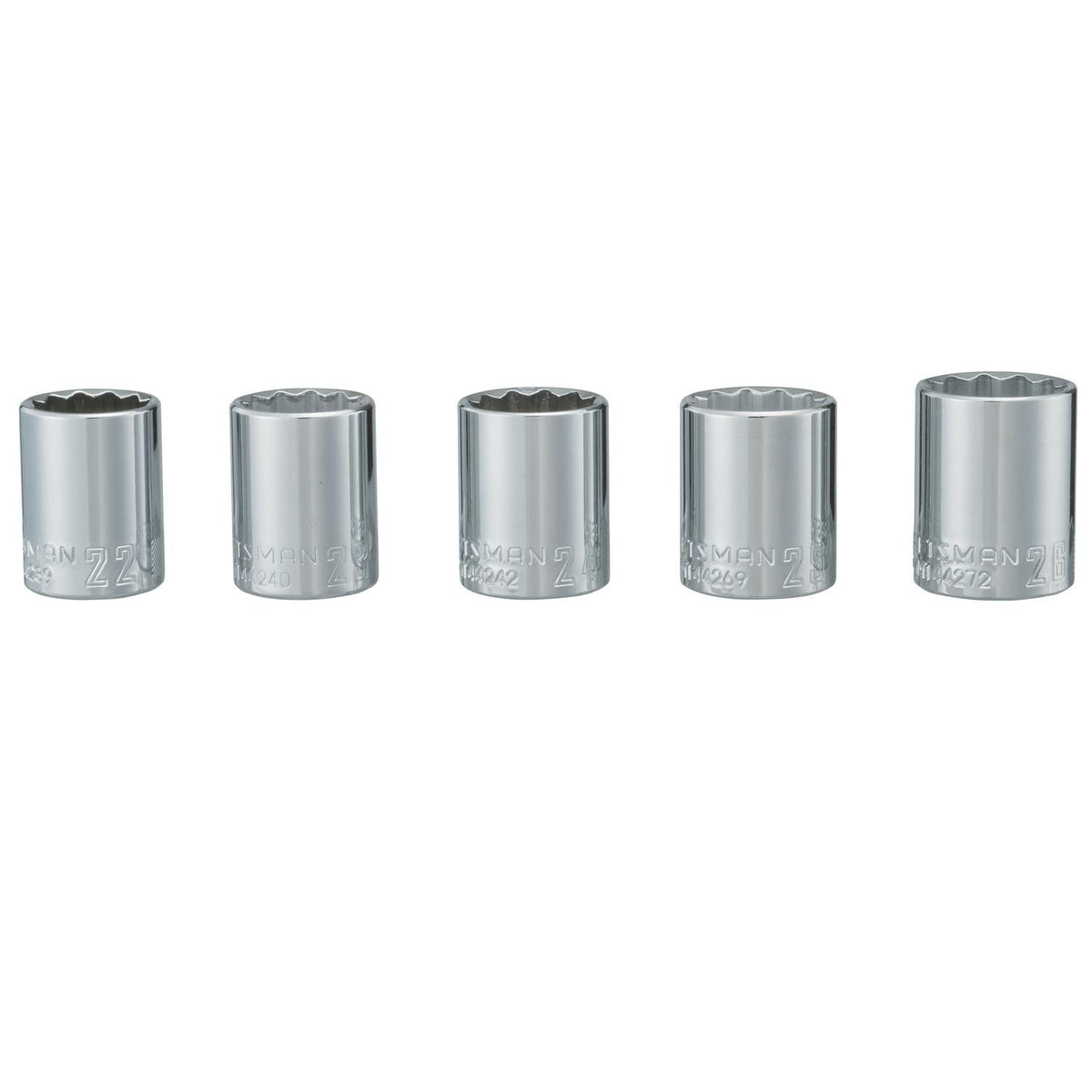 Craftsman Metric 12 Point Socket Set, 5 pc - 1/2 in. Drive, 26 mm